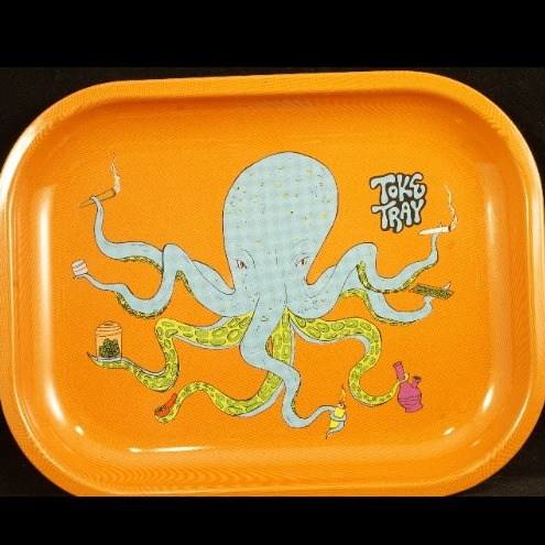 5 x 7 Inch Rolling Tray - Octopus