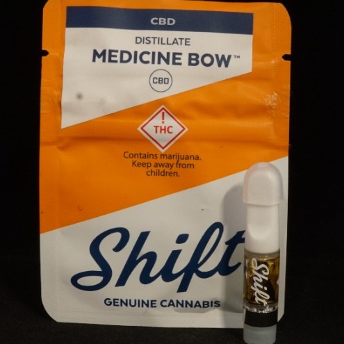 Shift - 500mg Distillate Cartridge Medicine Bow 1:1 CBD:THC 