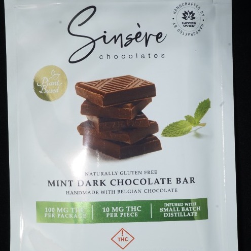 Sinsere - Mint Dark Chocolate - 100mg 