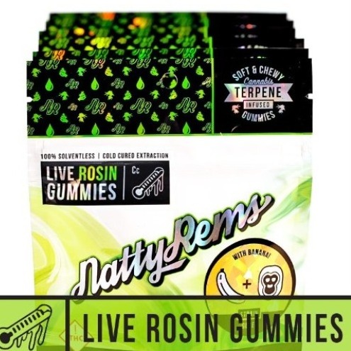 Natty Rems - Live Rosin Gummies - Papaya Cake x Watermelon