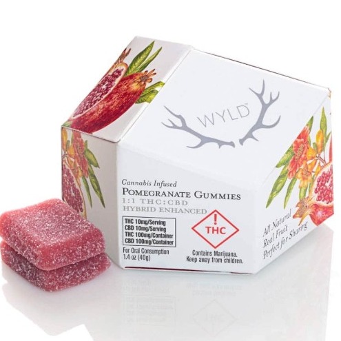 Wyld - Pomegranate Gummies - 1:1 CBD:THC