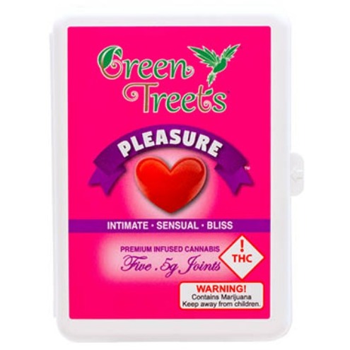 Green Treets 5 Pack Distillate Infused Joints - Pleasure
