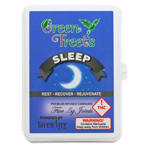 Green Treets 5 Pack Distillate Infused Joints - Sleep