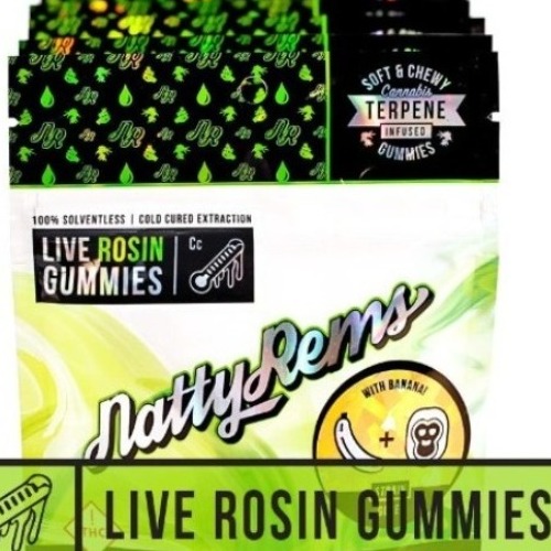 NATTY REMS - LIVE ROSIN GUMMIES - PAPAYA CAKE X WATERMELON